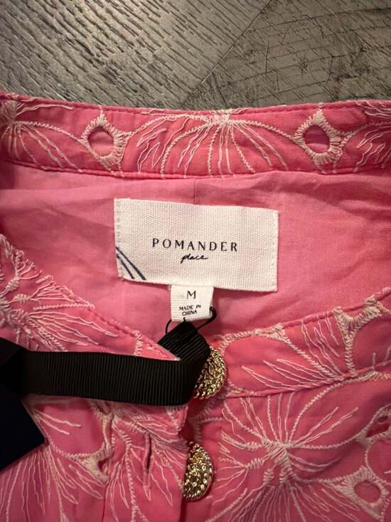 Pomander Place Pink Eyelet Long Sleeve Dress - Picture 5 of 5